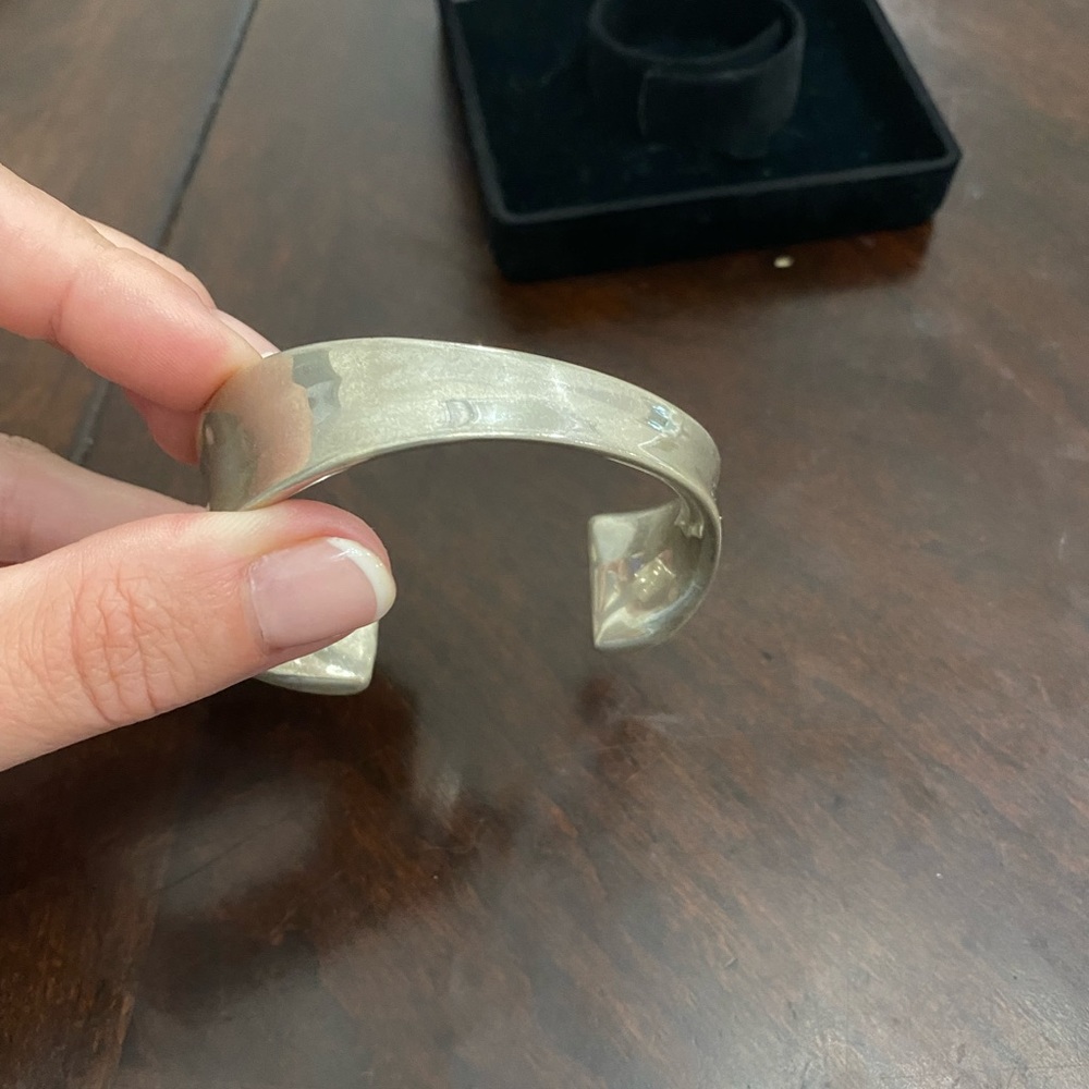 .925 Solid Twist Sterling Silver Cuff - image 5